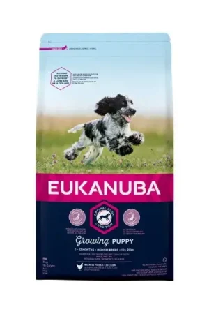 Snelle Levering Eukanuba Dog Growing Puppy Medium Breed 3 kilo